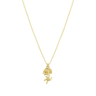 Set & Stones Elsie Birth Flower Necklace In Gold