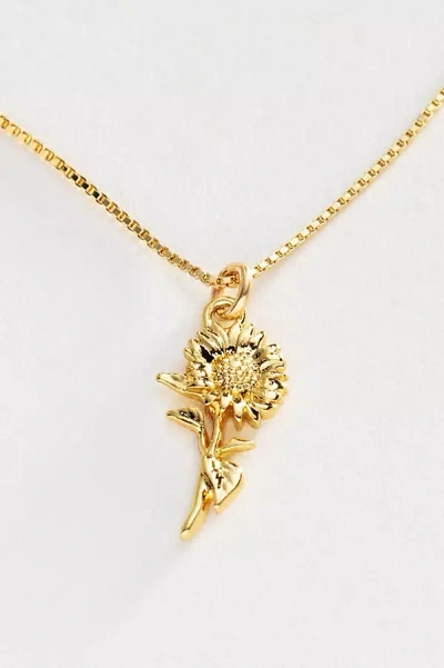 Set & Stones Elsie Birth Flower Necklace In Gold