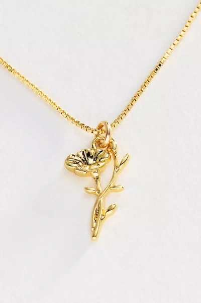 Set & Stones Elsie Birth Flower Necklace In Gold