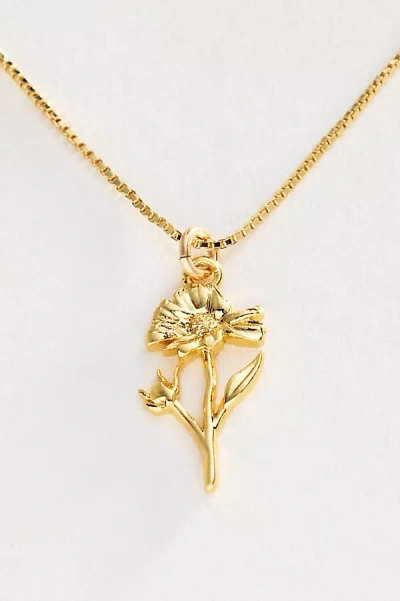 Set & Stones Elsie Birth Flower Necklace In Gold