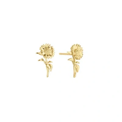 Set & Stones Elsie Birth Flower Studs In Gold