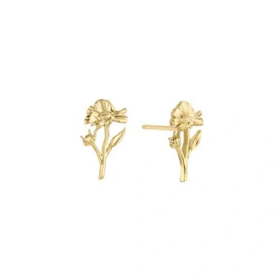 Set & Stones Elsie Birth Flower Studs In Gold