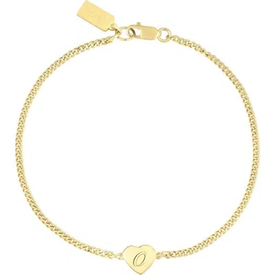 Set & Stones Emerson Initial Heart Bracelet In Brown