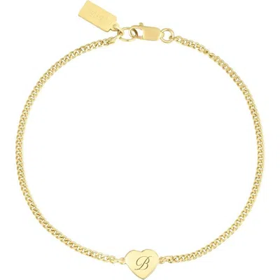 Set & Stones Emerson Initial Heart Bracelet In Gold