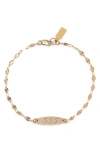 Set & Stones Engraved Angel Number Bracelet In Brown