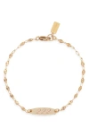 Set & Stones Engraved Angel Number Bracelet In Gold