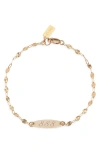 Set & Stones Engraved Angel Number Bracelet In Gold