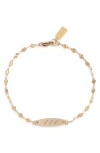 Set & Stones Engraved Angel Number Bracelet In Gold