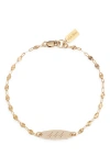 Set & Stones Engraved Angel Number Bracelet In Gold