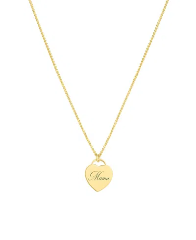 Set & Stones Engraved Mama Alice Necklace In Gold