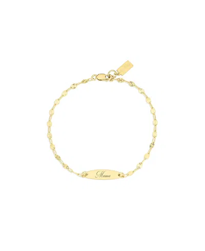 Set & Stones Engraved Mama Banks Bracelet In Gold