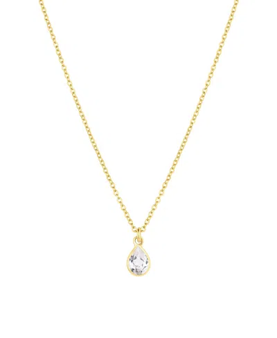Set & Stones Everett White Topaz Necklace In Gold