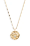Set & Stones Evie Evil Eye Medallion Necklace In Gold