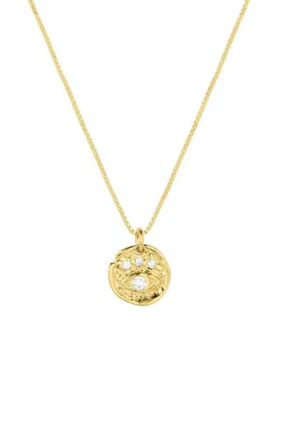 Set & Stones Evie Evil Eye Necklace In Gold