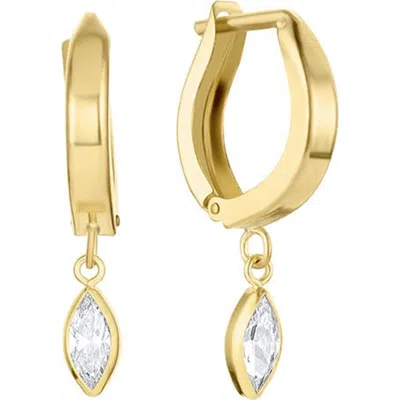 Set & Stones Ezra Marquise Hoops In Gold