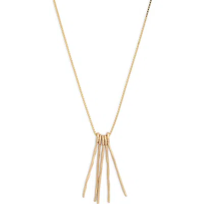 Set & Stones Fringe Necklace In Gold