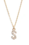 Set & Stones Gemma Initial Necklace In Gold