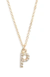 Set & Stones Gemma Initial Necklace In Gold