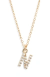 Set & Stones Gemma Initial Necklace In Gold
