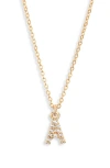 Set & Stones Gemma Initial Necklace In Gold