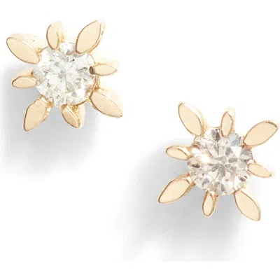 Set & Stones Geneva Diamond Stud Earrings In Gold