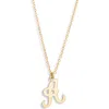 Set & Stones Gianna Initial Pendant Necklace In Gold/a