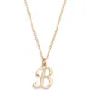 Set & Stones Gianna Initial Pendant Necklace In Gold/b