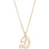Set & Stones Gianna Initial Pendant Necklace In Gold/d