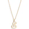 Set & Stones Gianna Initial Pendant Necklace In Gold/e