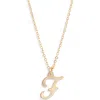 Set & Stones Gianna Initial Pendant Necklace In Gold/f