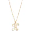 Set & Stones Gianna Initial Pendant Necklace In Gold/k