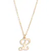 Set & Stones Gianna Initial Pendant Necklace In Gold/l