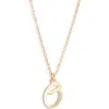 Set & Stones Gianna Initial Pendant Necklace In Gold/o