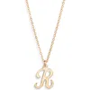 Set & Stones Gianna Initial Pendant Necklace In Gold/r