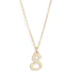 Set & Stones Gianna Initial Pendant Necklace In Gold/s