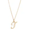 Set & Stones Gianna Initial Pendant Necklace In Gold/t