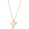 Set & Stones Gianna Initial Pendant Necklace In Gold/v