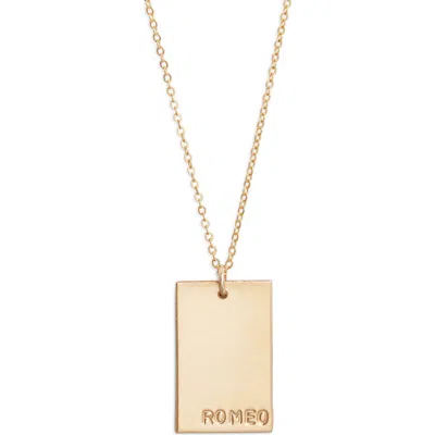 Set & Stones Goldie Engravable Pendant Necklace