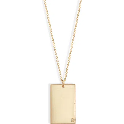 Set & Stones Goldie Initial Tag Pendant Necklace