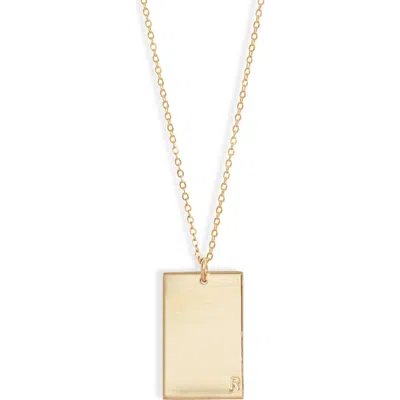 Set & Stones Goldie Initial Tag Pendant Necklace