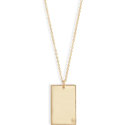 Set & Stones Goldie Initial Tag Pendant Necklace