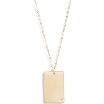 Set & Stones Goldie Initial Tag Pendant Necklace