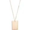 Set & Stones Goldie Initial Tag Pendant Necklace