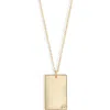 Set & Stones Goldie Initial Tag Pendant Necklace In Gold/a