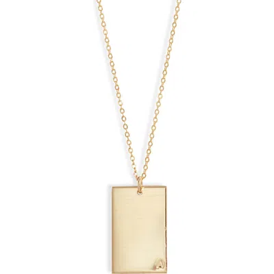 Set & Stones Goldie Initial Tag Pendant Necklace In Gold/a