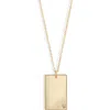 SET & STONES SET & STONES GOLDIE INITIAL TAG PENDANT NECKLACE