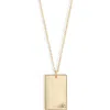 Set & Stones Goldie Initial Tag Pendant Necklace In Gold/c