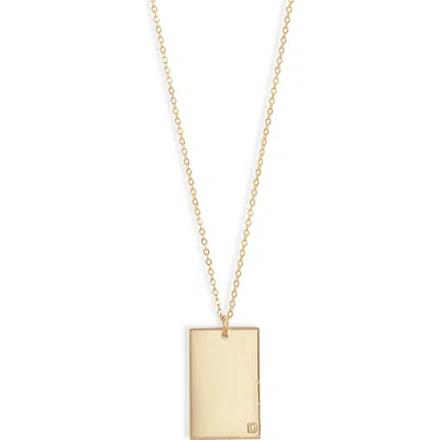 Set & Stones Goldie Initial Tag Pendant Necklace In Gold/d