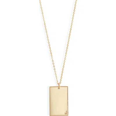 Set & Stones Goldie Initial Tag Pendant Necklace In Gold/j