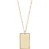 Set & Stones Goldie Initial Tag Pendant Necklace In Gold/k